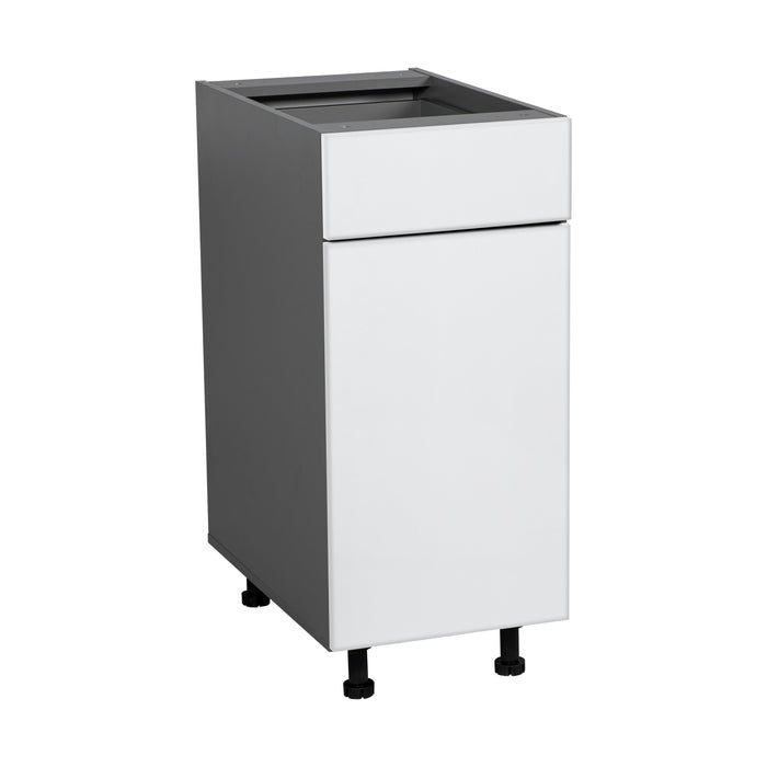 Wallkitchens Wood White Glossy Base Cabinet White Glossy 1
