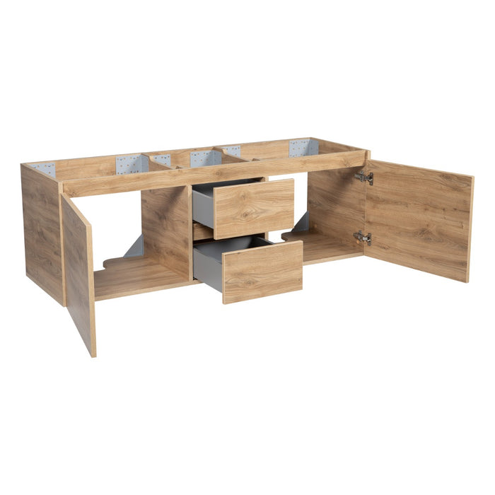 Niagara Wood Natural Teak Matte Bathroom Vanity Natural Teak Matte 2
