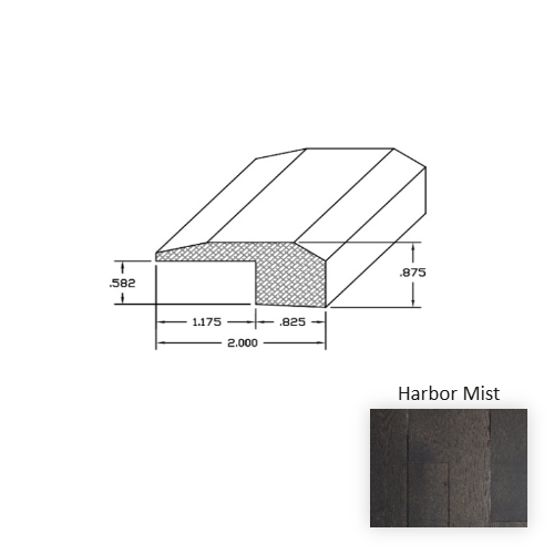 Wexford Wood Harbor Mist Hardwood Moulding / Trim Wire Brushed 1