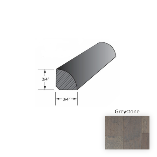 Devonshire Greystone Hardwood Moulding / Trim - 3/4" x 78" Quarter Round