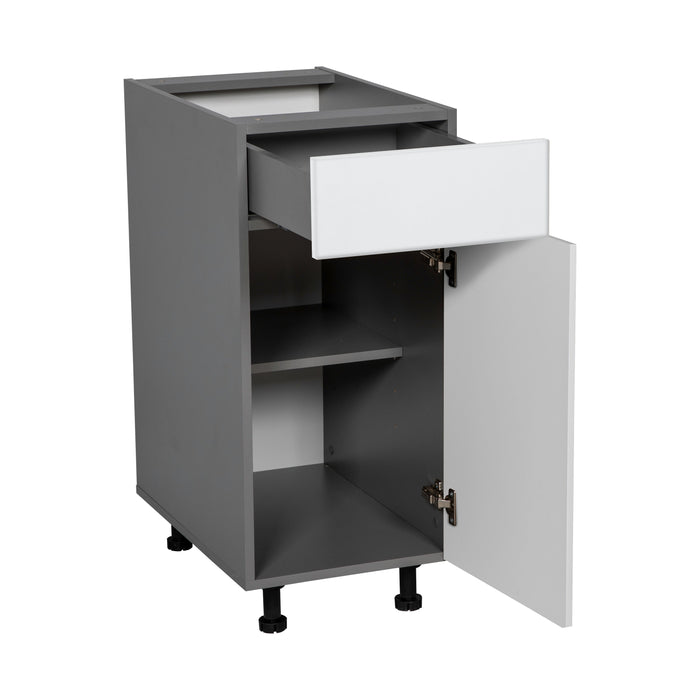 Wallkitchens Wood White Glossy Base Cabinet White Glossy 2