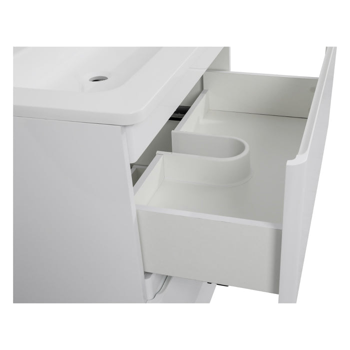 Comfort Wood White Glossy Bathroom Vanity White Glossy 4