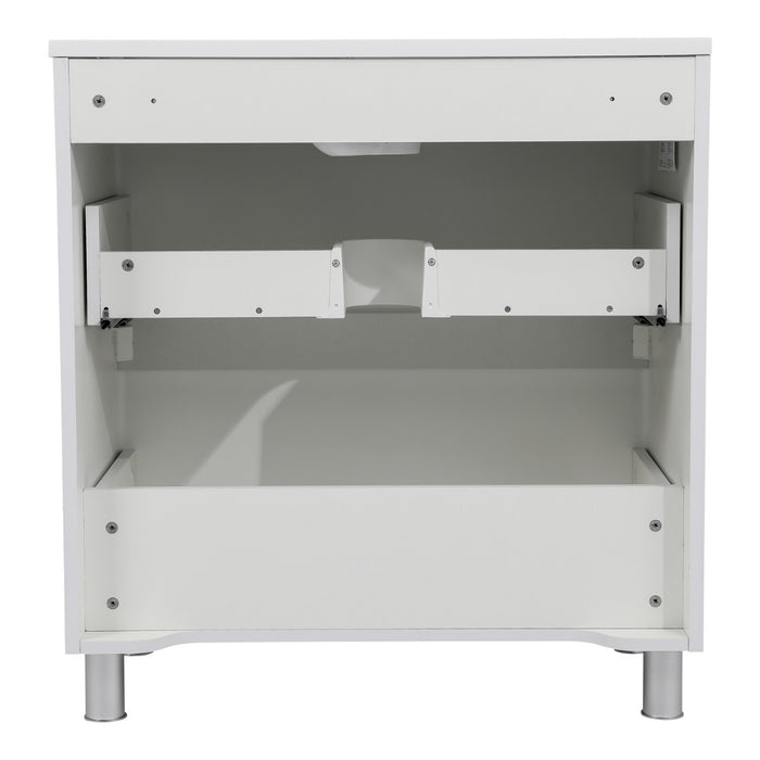 Comfort Wood White Glossy Bathroom Vanity White Glossy 5