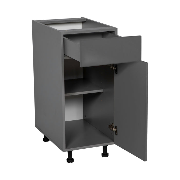 Wallkitchens Wood Grey Glossy Base Cabinet Grey Glossy 2