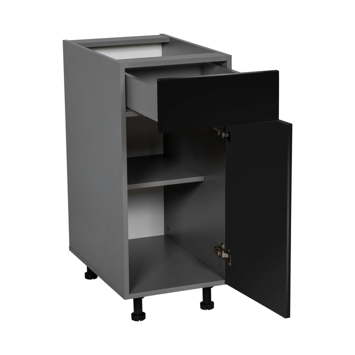 Wallkitchens Wood Black Matte Base Cabinet Black Matte 2