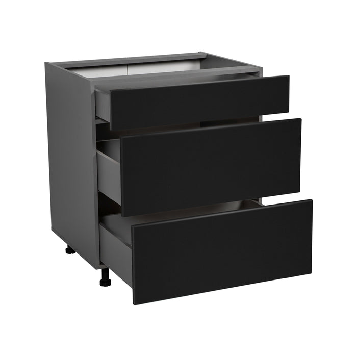 Wallkitchens Wood Black Matte Base Cabinet Black Matte 2