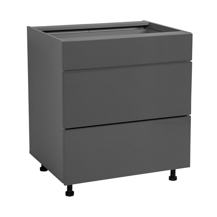 Wallkitchens Wood Grey Glossy Base Cabinet Grey Glossy 1