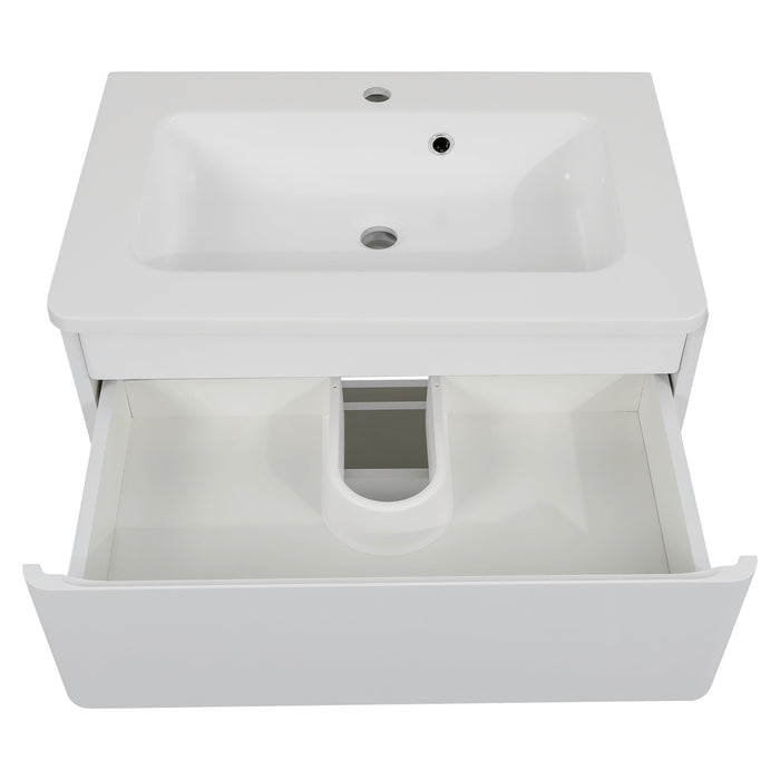Comfort Wood White Glossy Bathroom Vanity White Glossy 4