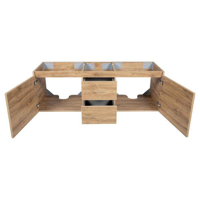 Niagara Wood Natural Teak Matte Bathroom Vanity Natural Teak Matte 3