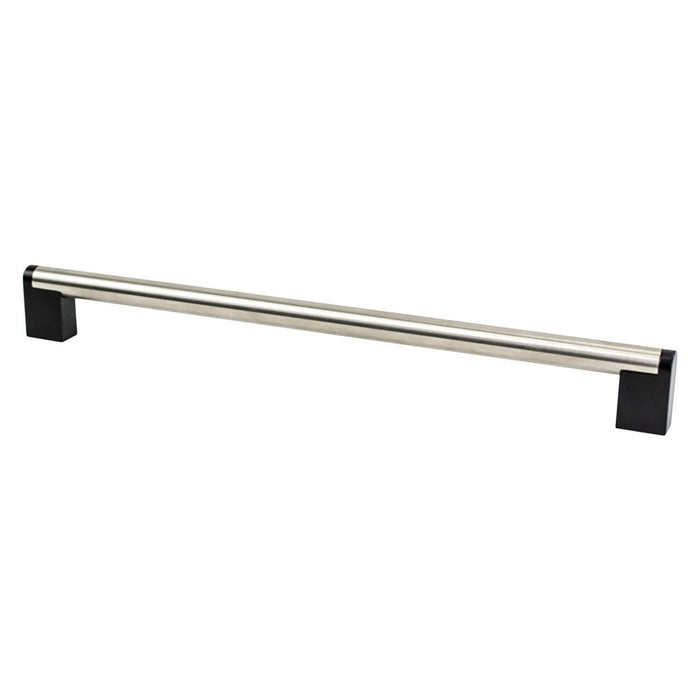 Berenson Studio Remix Stainless Steel Bar Appliance Pull - Brushed Nickel and Matte Black