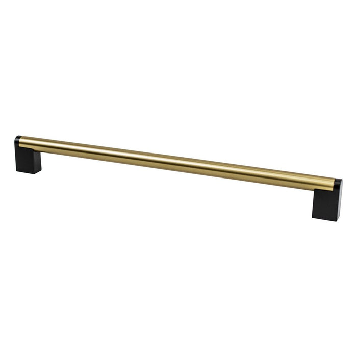 Berenson Studio Remix Stainless Steel Bar Appliance Pull - Modern Brushed Gold and Matte Black