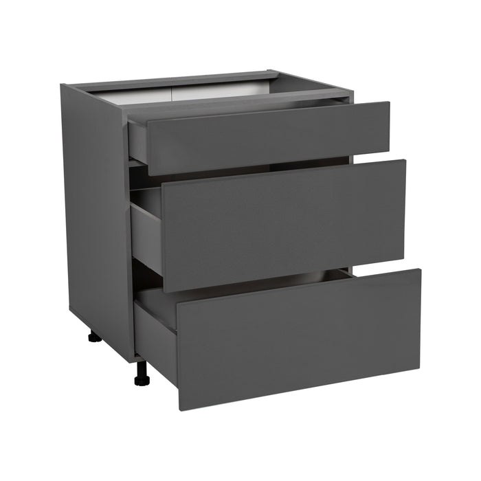 Wallkitchens Wood Grey Glossy Base Cabinet Grey Glossy 2
