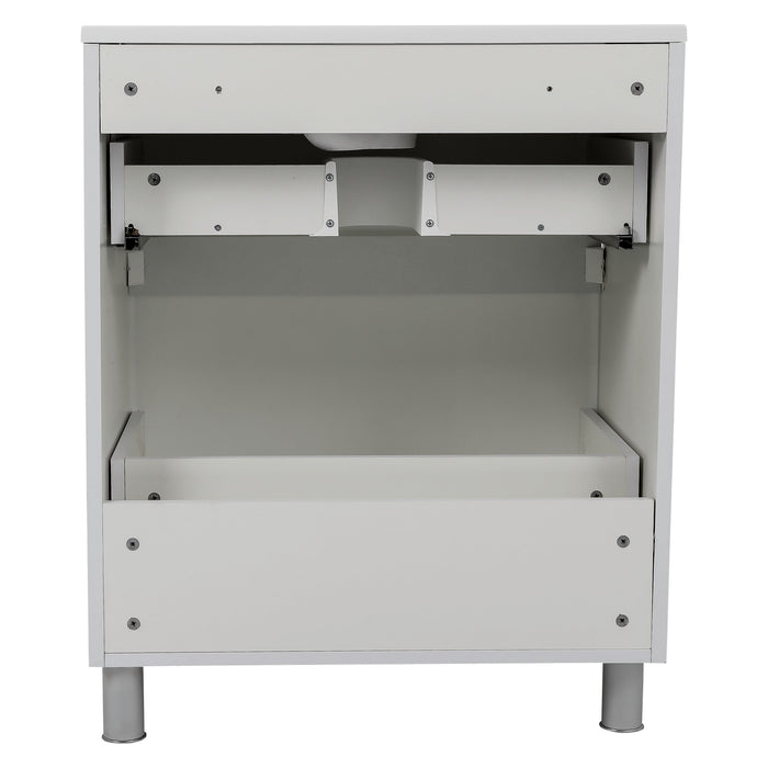 Comfort Wood White Glossy Bathroom Vanity White Glossy 5