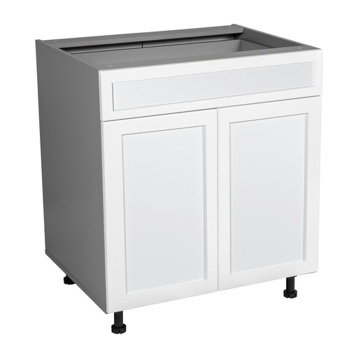 Wallkitchens Wood White Matte Base Cabinet White Matte 1