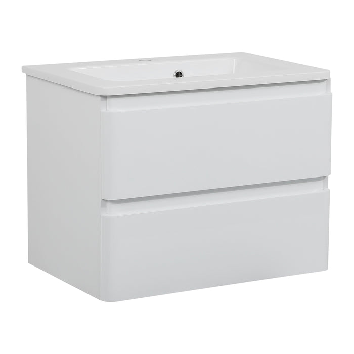 Comfort Wood White Glossy Bathroom Vanity White Glossy 1