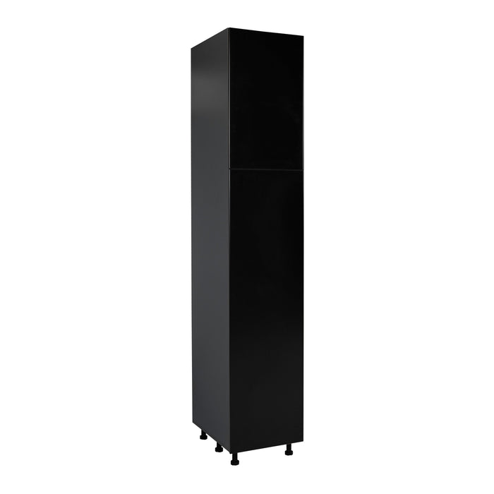 Wallkitchens Wood Black Matte Pantry Cabinet Black Matte 1