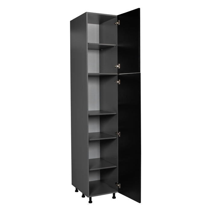 Wallkitchens Wood Black Matte Pantry Cabinet Black Matte 2