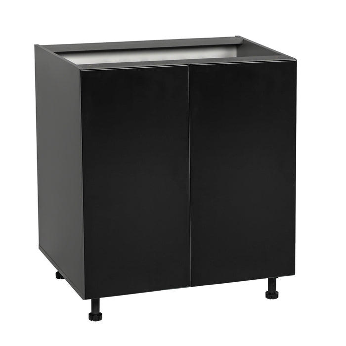 Wallkitchens Wood Black Matte Microwave Base Cabinet Black Matte 1