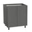 Wallkitchens Wood Grey Glossy Base Cabinet Grey Glossy 1