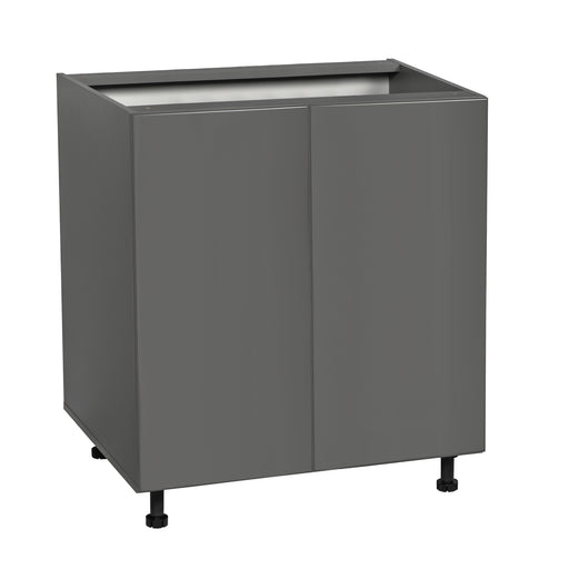 Wallkitchens Wood Grey Glossy Base Cabinet Grey Glossy 1