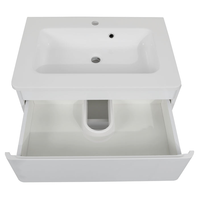 Comfort Wood White Glossy Bathroom Vanity White Glossy 3