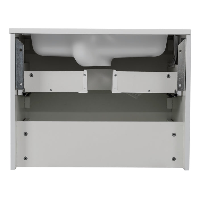Comfort Wood White Glossy Bathroom Vanity White Glossy 6