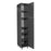 Wallkitchens Wood Grey Glossy Pantry Cabinet Grey Glossy 2