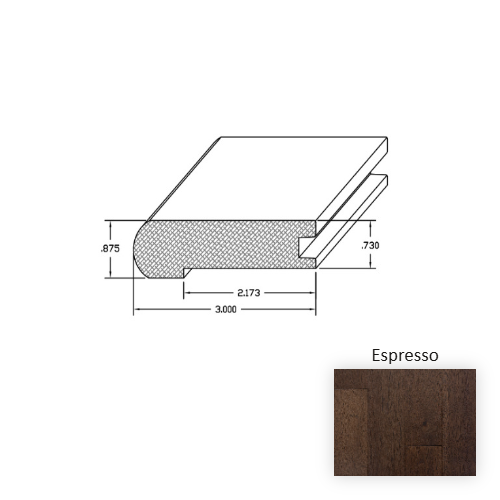 Nature Solid Wood Espresso Hardwood Moulding / Trim Smooth 1