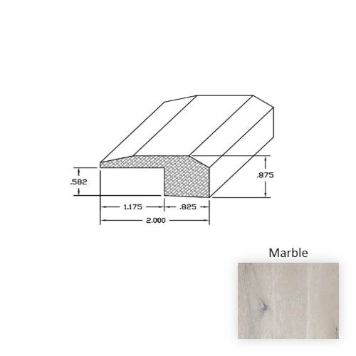 Wexford Wood Marble Hardwood Moulding / Trim Wire Brushed 1