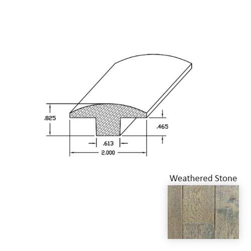 Chatelaine Wood Weathered Stone Hardwood Moulding / Trim Aluminum Oxide 1