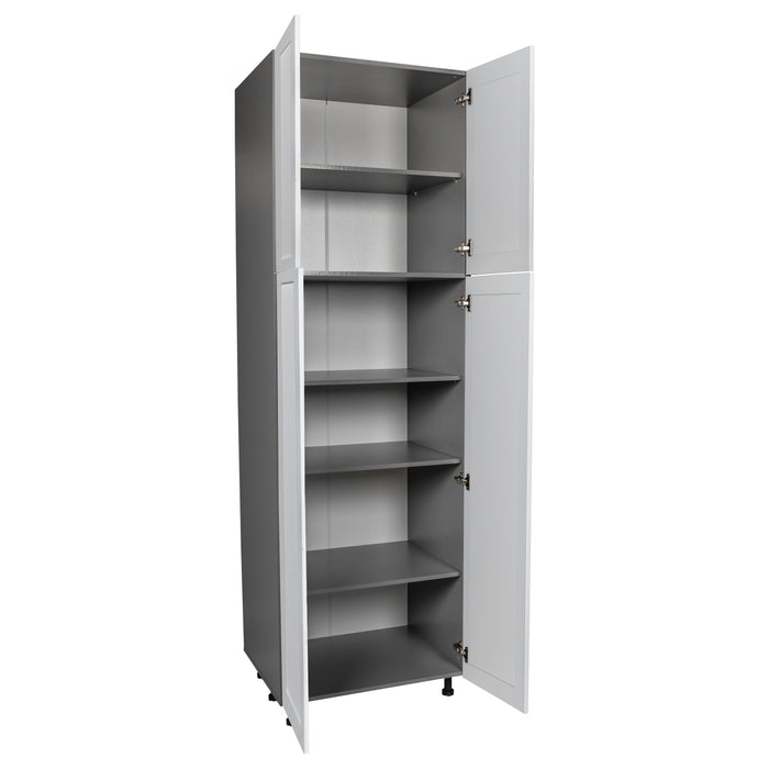 Wallkitchens Wood White Matte Pantry Cabinet White Matte 2