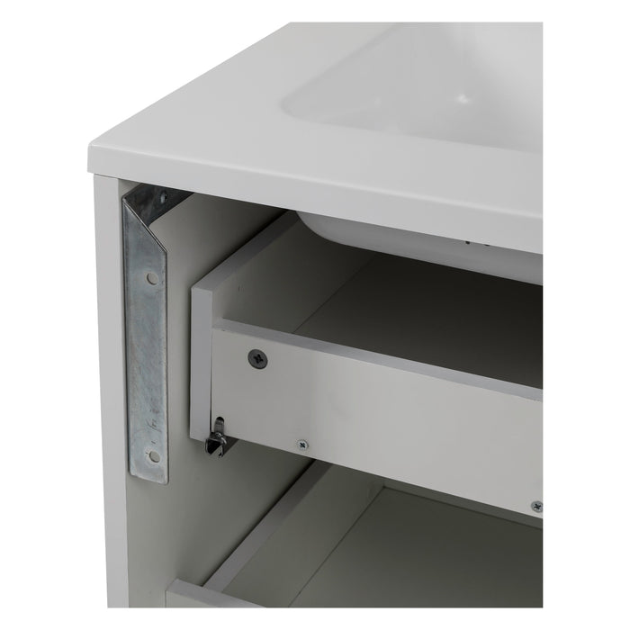 Comfort Wood White Glossy Bathroom Vanity White Glossy 5