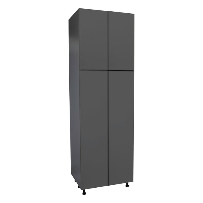 Wallkitchens Wood Grey Glossy Pantry Cabinet Grey Glossy 1