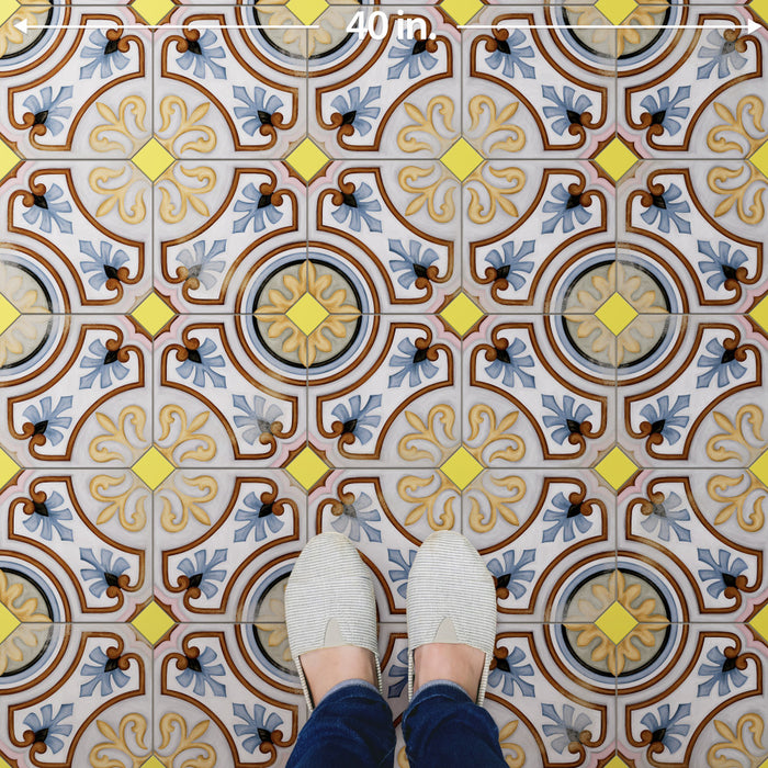 Vaudeville Porcelain Octagon Deco Diglas with Taco Lima Tile Matte 8