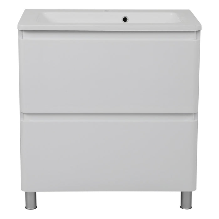 Comfort Wood White Glossy Bathroom Vanity White Glossy 7