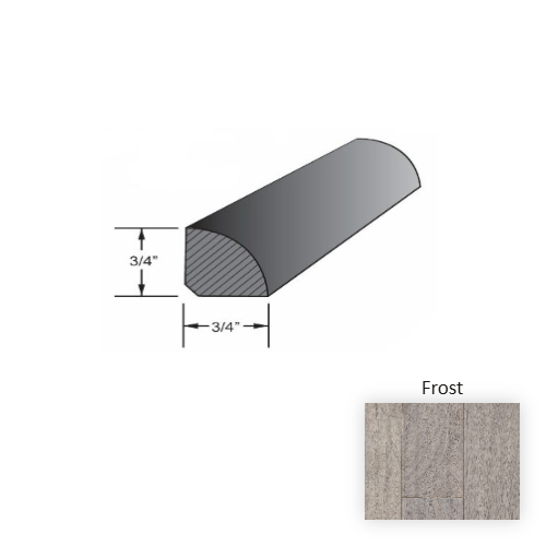 Oakmont Frost Hardwood Moulding / Trim - 3/4" x 78" Quarter Round