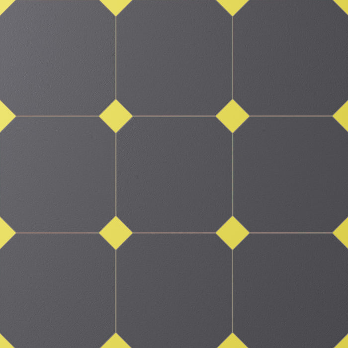 Vaudeville Porcelain Octagon Antracita with Taco Lima Tile Matte 1