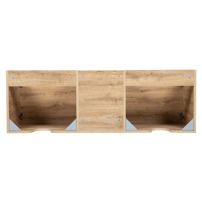 Niagara Wood Natural Teak Matte Bathroom Vanity Natural Teak Matte 8