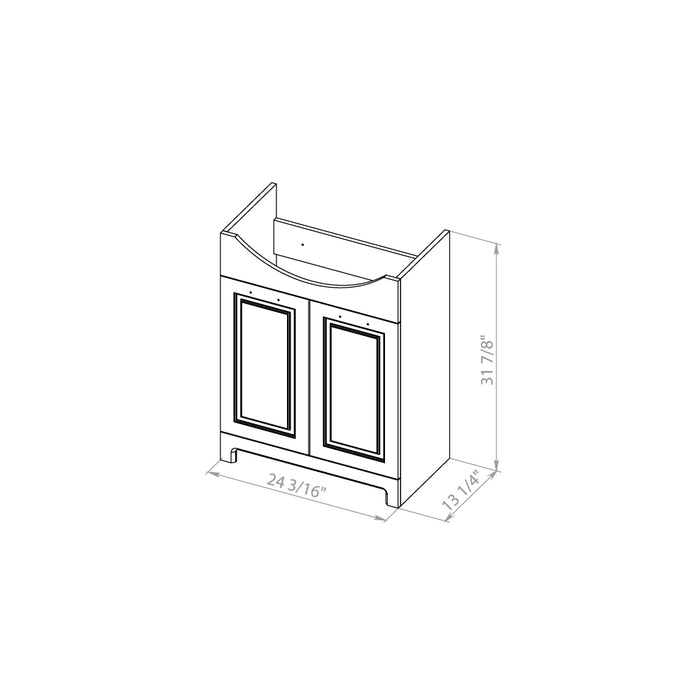 Classic Wood Brown Matte Bathroom Vanity Brown Matte 7