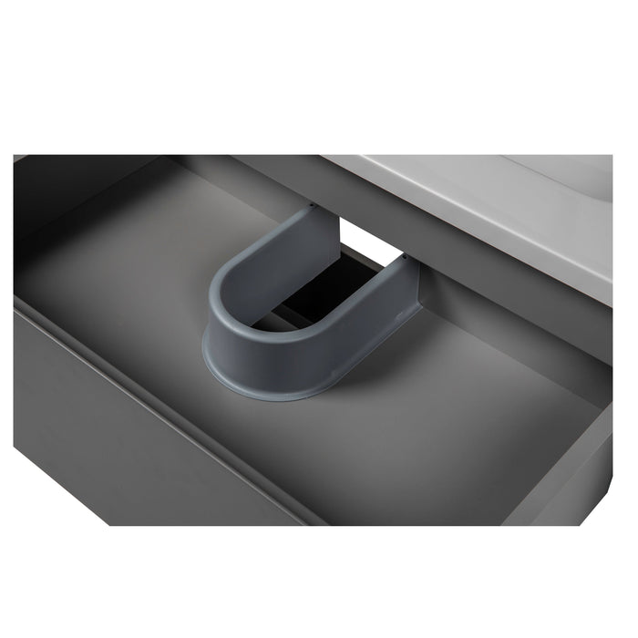 Comfort Wood Gray Matte Bathroom Vanity Gray Matte 6