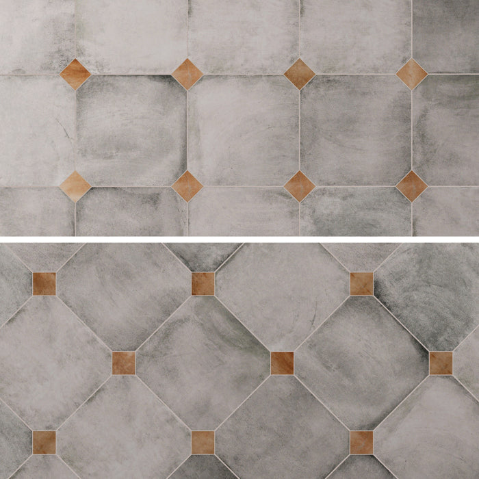 Laverton Porcelain Octagon Gris with Taco Natural Tile Matte 7