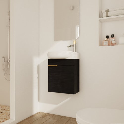 Plywood Black Chestnut Bathroom Vanity Black Chestnut 1