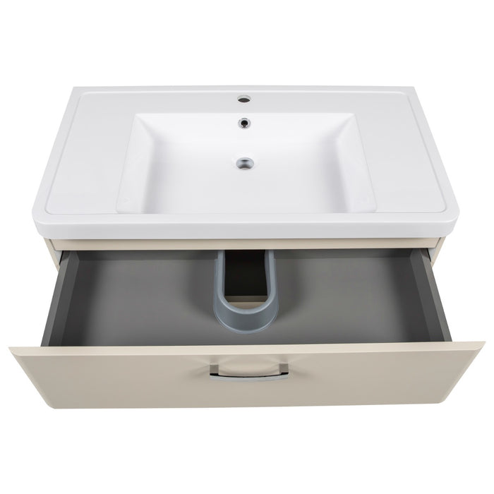 Fiona Wood Beige Matte Bathroom Vanity Beige Matte 6