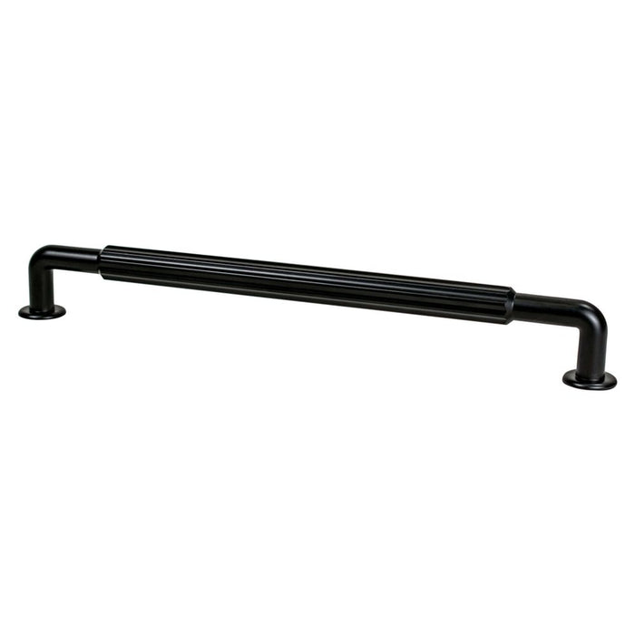 Berenson Cannelee Zinc Bar Appliance Pull - Matte Black