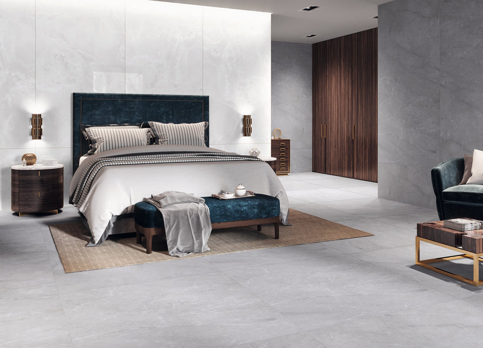 (HM) White Onyx Porcelain White Tile High Gloss 2