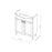 Woodmix Wood White Matte Bathroom Vanity White Matte 7