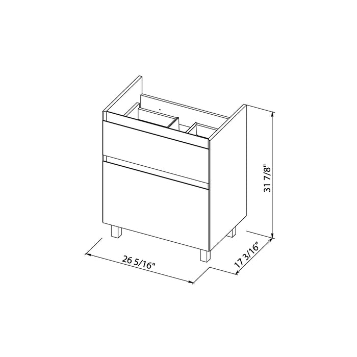 Elit Wood Brown Matte Bathroom Vanity Brown Matte 7