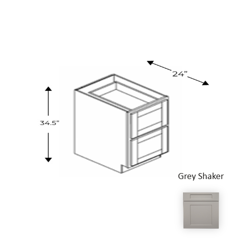 Framed Shaker Premium Wood Grey Shaker Base Cabinet Natural clear coat 1