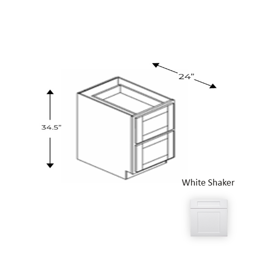 Framed Shaker Premium Wood White Shaker Base Cabinet Natural clear coat 1