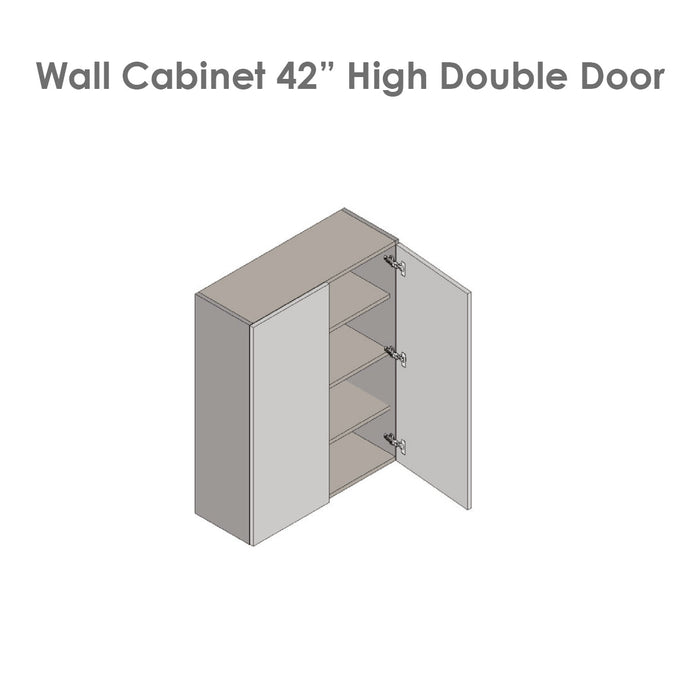 Wallkitchens Wood Grey  Wall Cabinet Grey 3